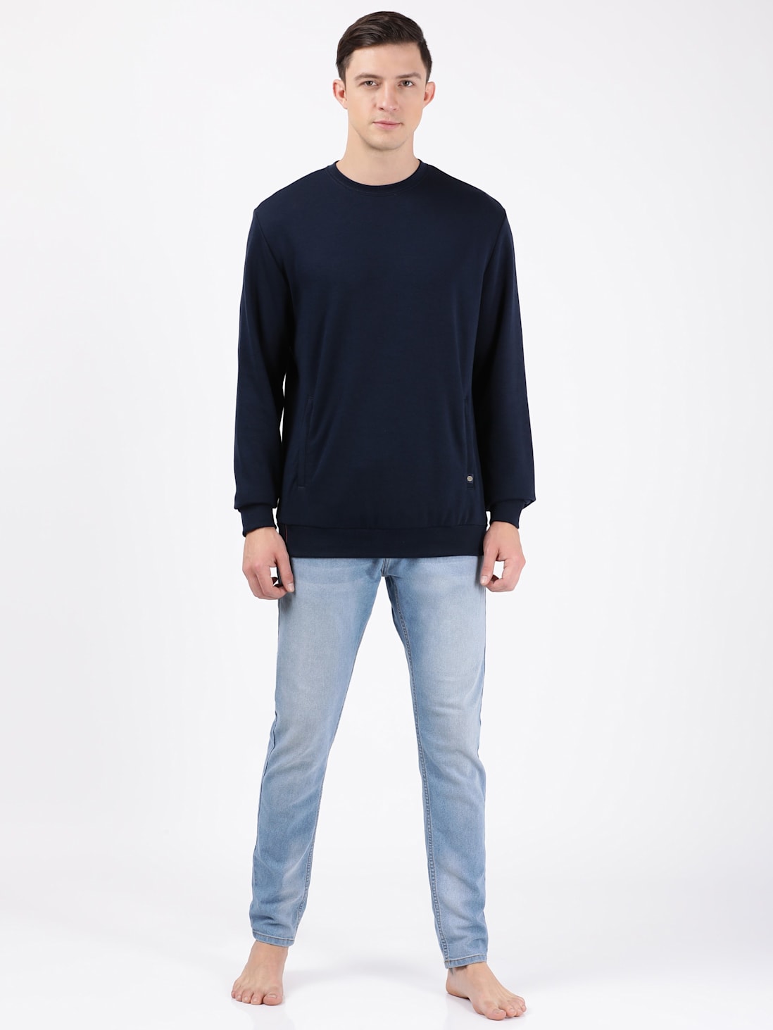 Buy Men's Super Combed Cotton Rich Plated Sweatshirt with Zipper ...