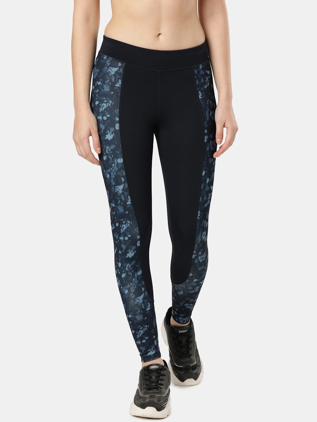 Buy Women's Tactel Microfiber Elastane Stretch Performance Leggings with  Side Pockets and Stay Dry Technology - Midnight Sail MW12 | Jockey India