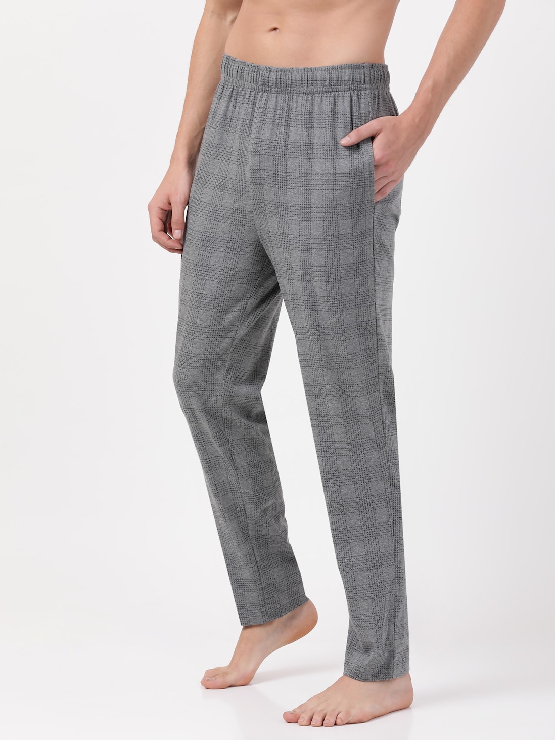 Buy Jockey Sky Blue Regular Fit Checks Pyjamas for Men Online  Tata CLiQ