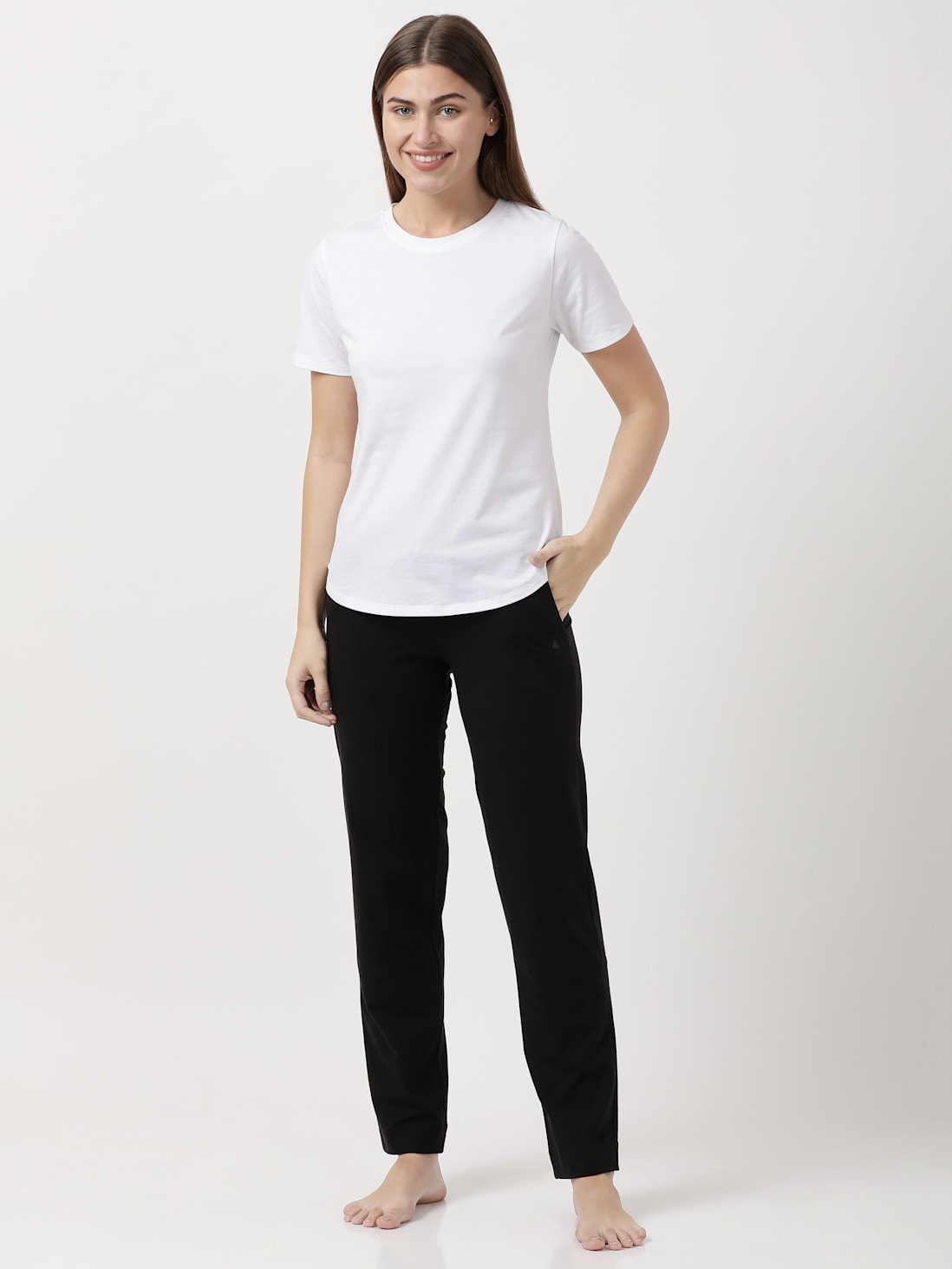 Buy Women's Super Combed Cotton Elastane Stretch Relaxed Fit