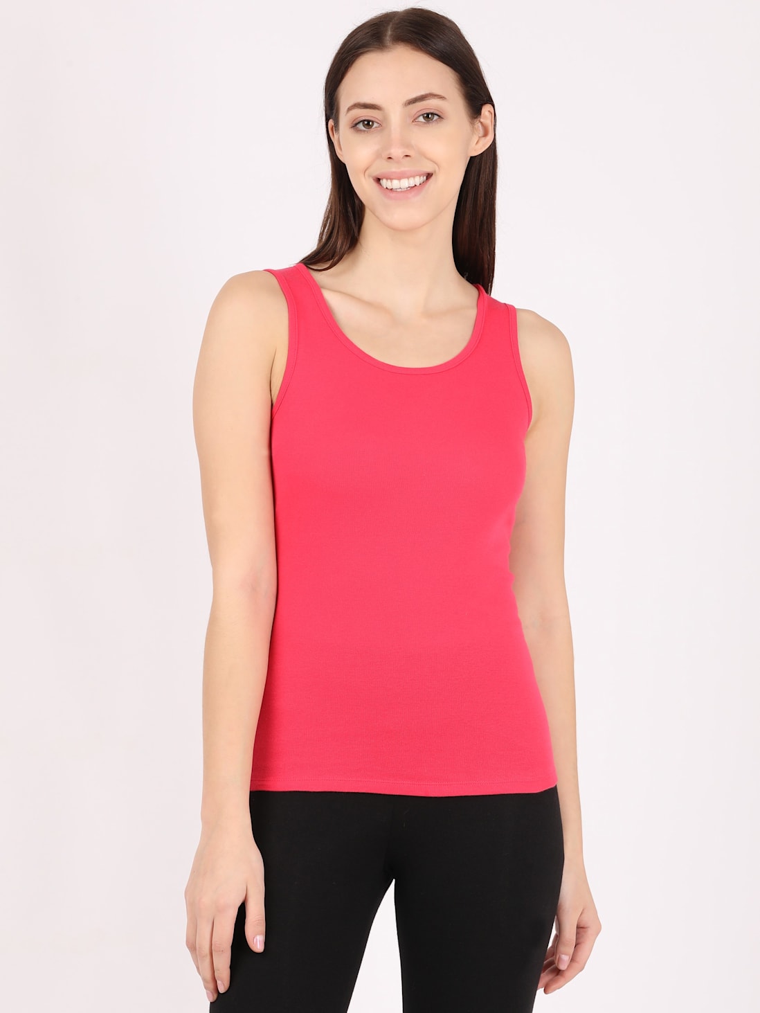 Buy Women's Super Combed Cotton Rib Fabric Slim Fit Solid Tank Top ...