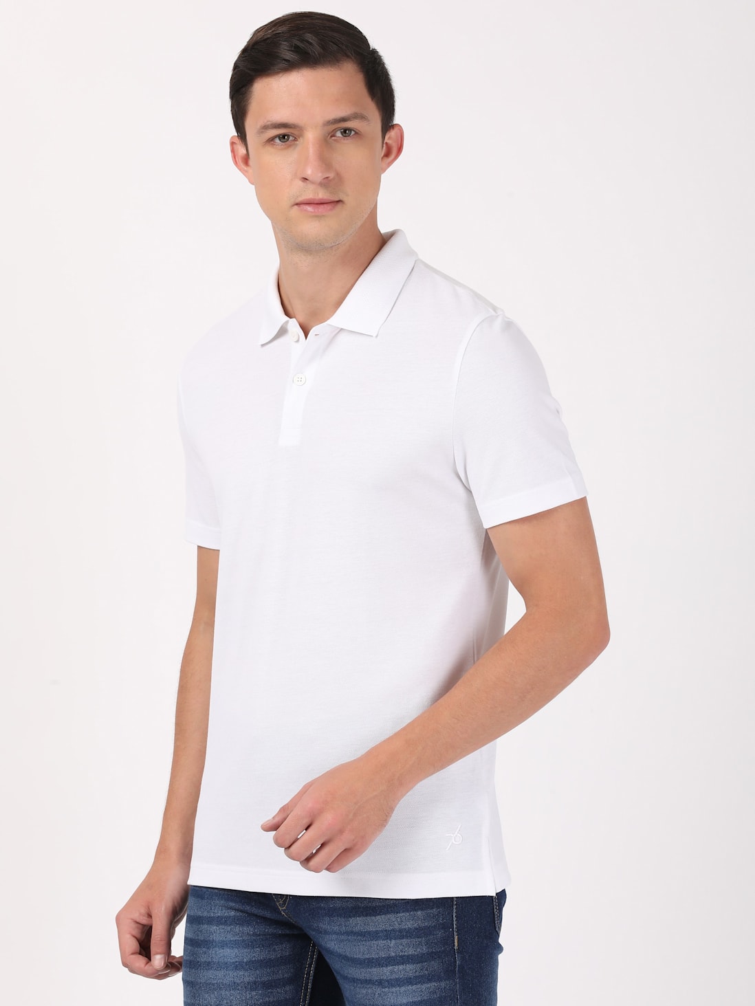 Buy Men's Super Combed Cotton Rich Pique Fabric Solid Half Sleeve Polo ...