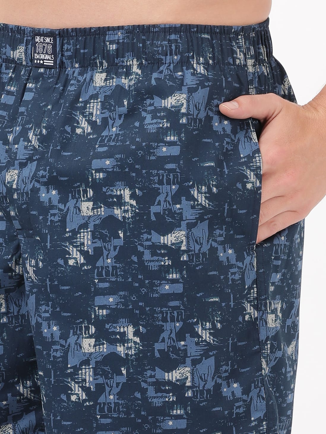 Buy Men's Super Combed Mercerized Cotton Woven Printed Boxer Shorts ...
