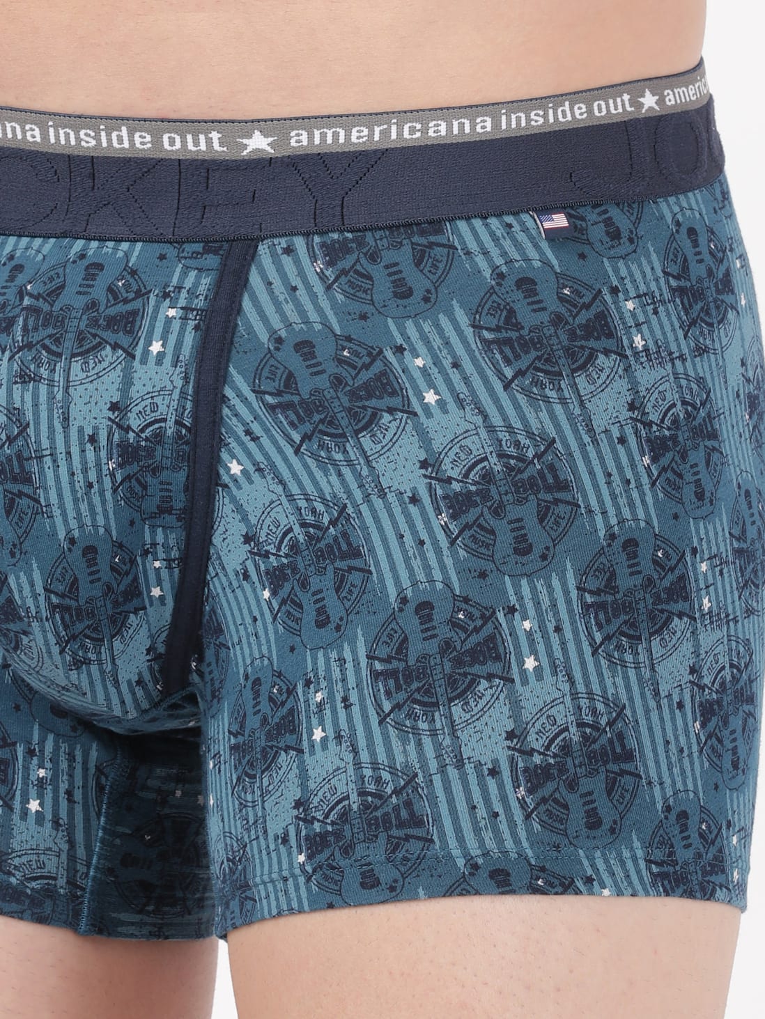Buy Men's Super Combed Cotton Elastane Stretch Printed Trunk with ...