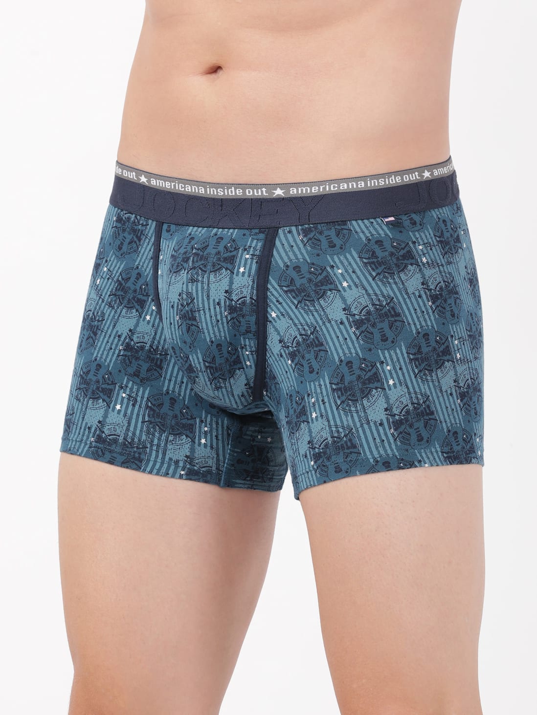 Buy Men's Super Combed Cotton Elastane Stretch Printed Trunk with ...
