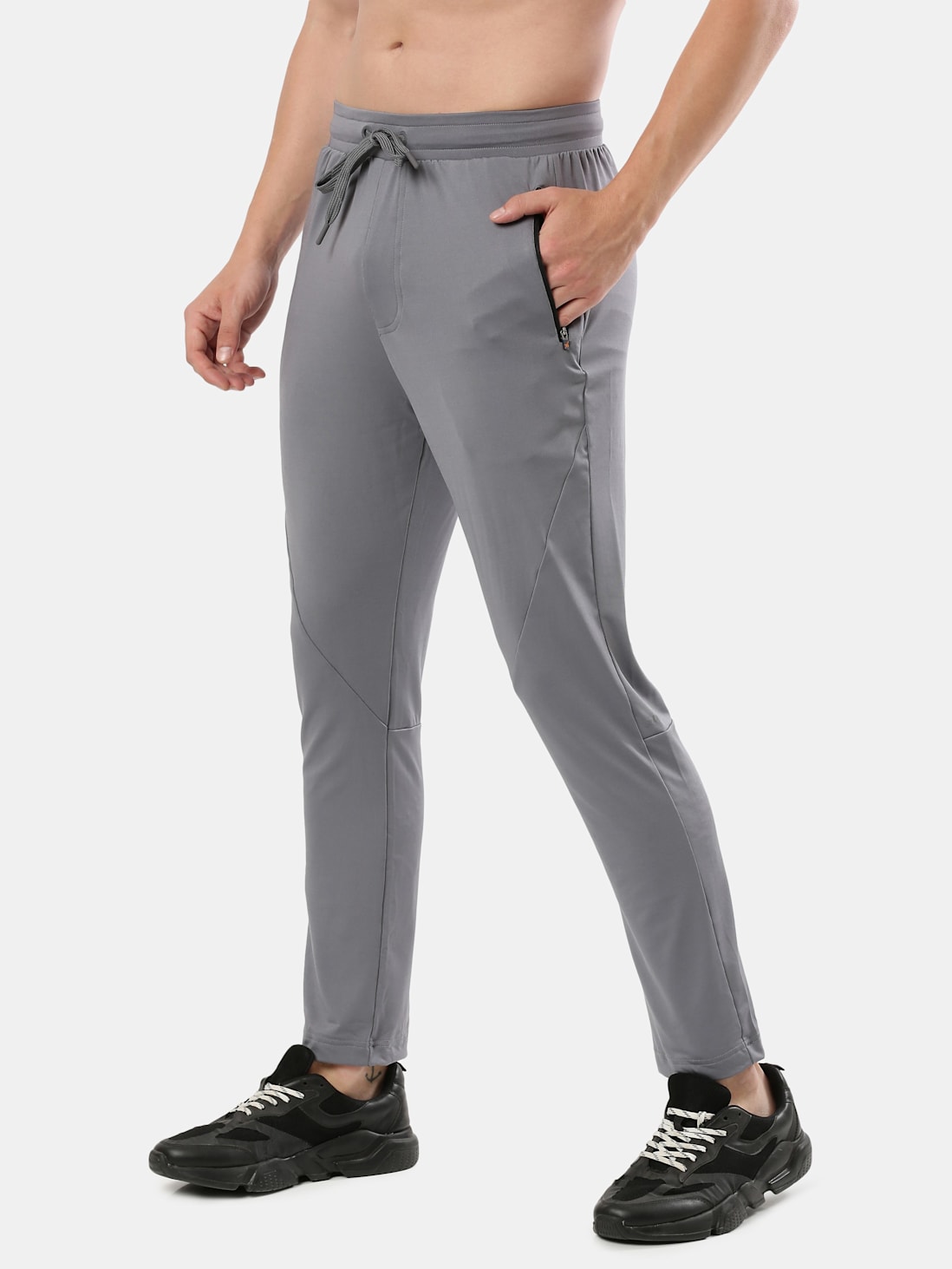 Buy JOCKEY Graphite Solid Cotton Blend Slim Fit Men's Track Pants |  Shoppers Stop