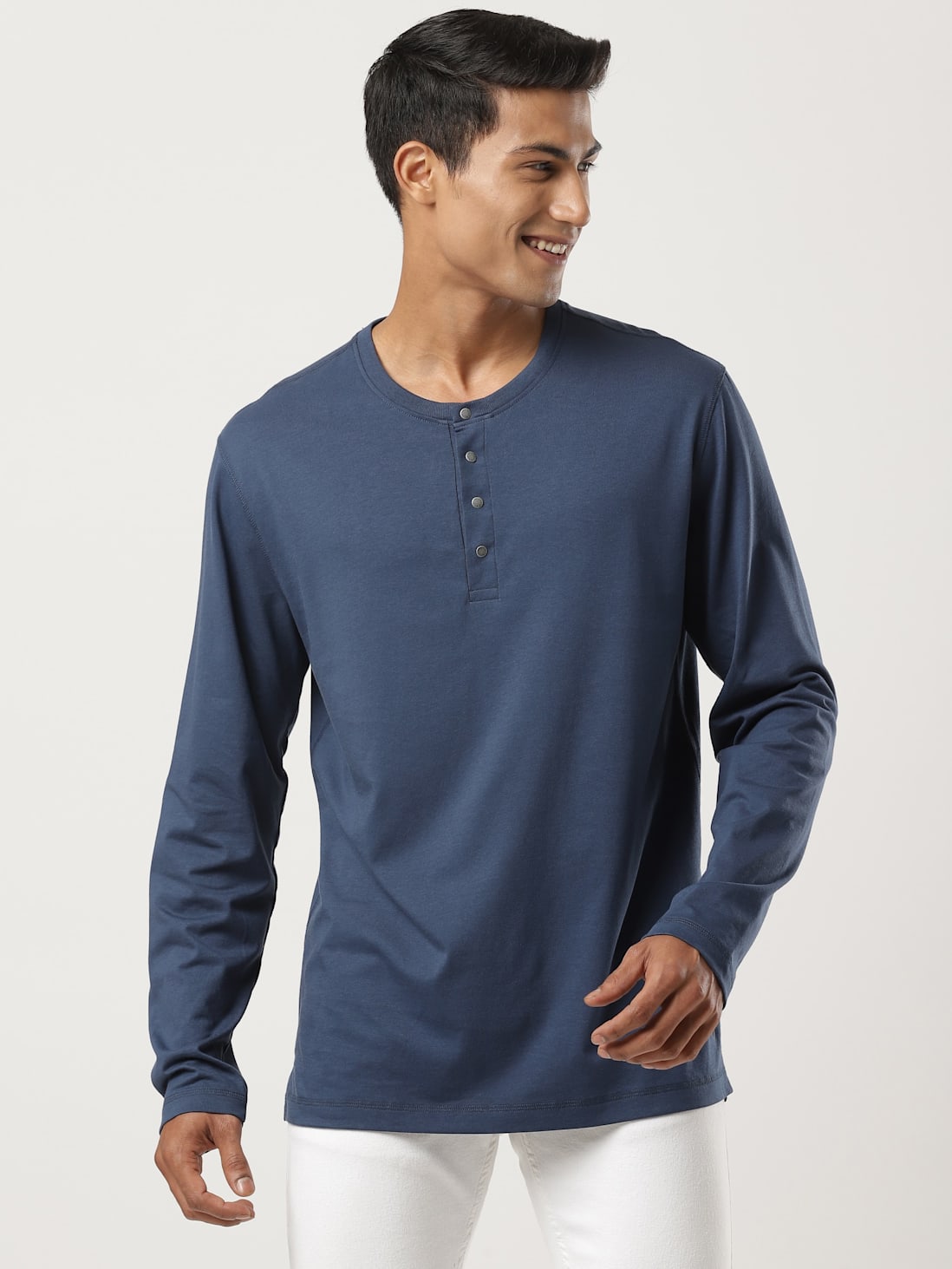 Blue Henley Shirt | vlr.eng.br