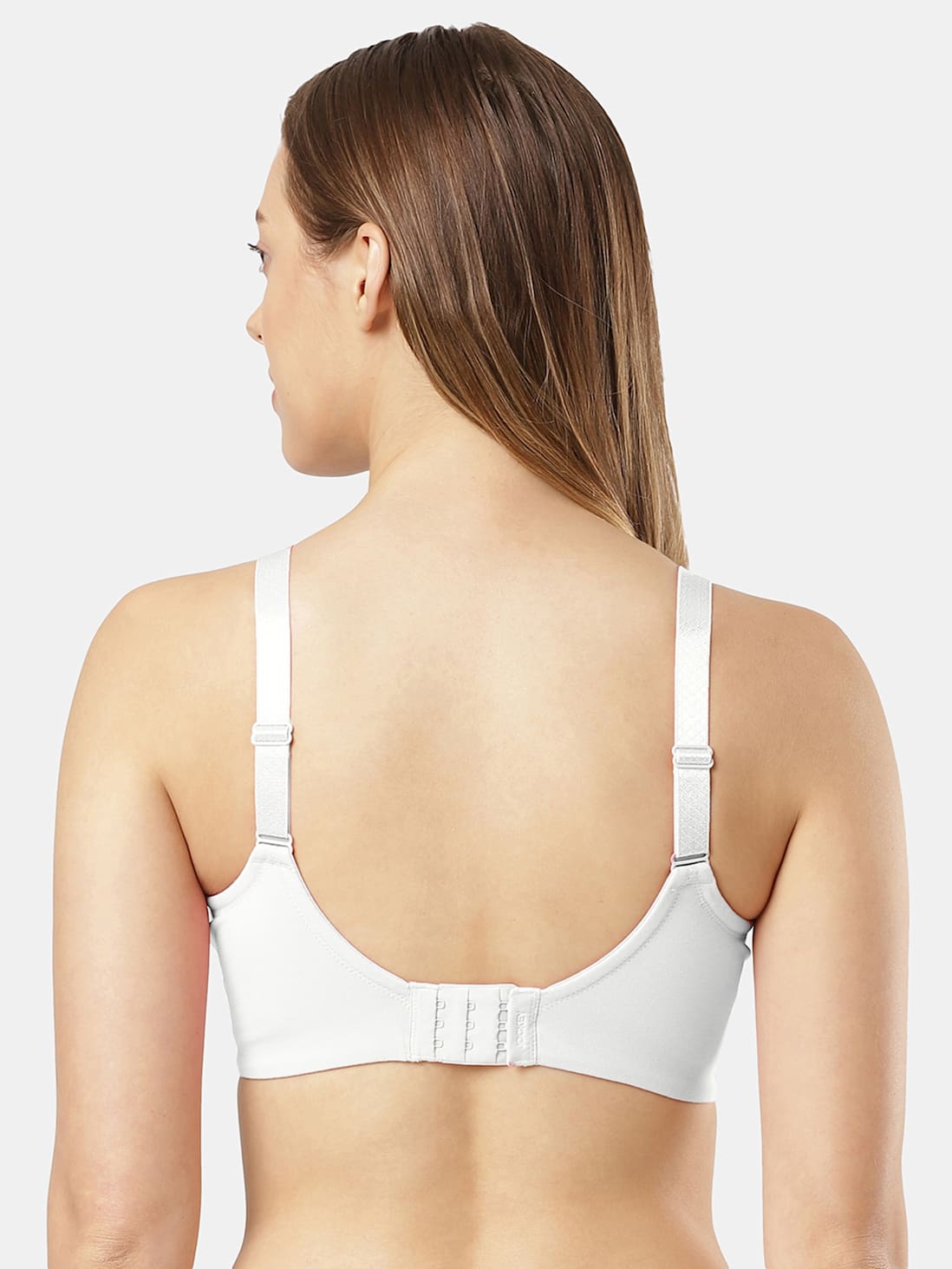 Buy Women's Wirefree Non Padded Super Combed Cotton Elastane Stretch Full  Coverage Minimizer Bra with Broad Wings - White ES27