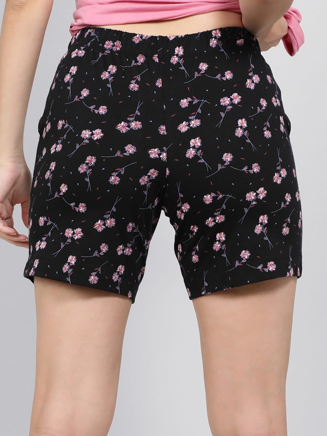 Buy Women's Super Combed Cotton Relaxed Fit Printed Shorts with ...