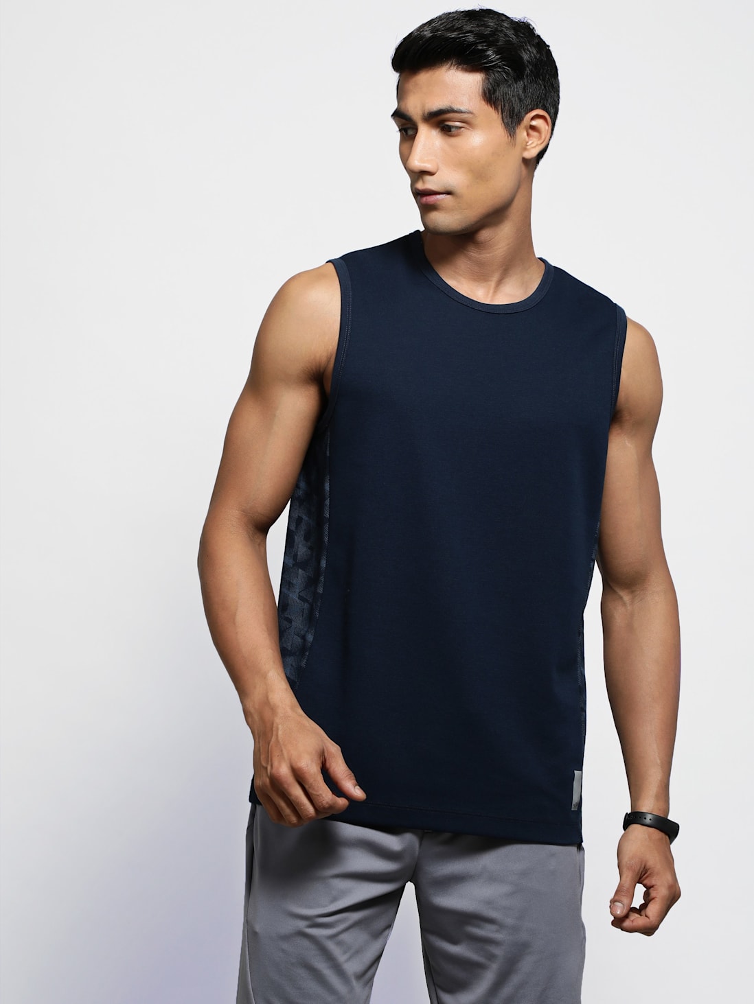 Buy Men's Super Combed Cotton Blend Breathable Mesh Sleeveless Muscle ...