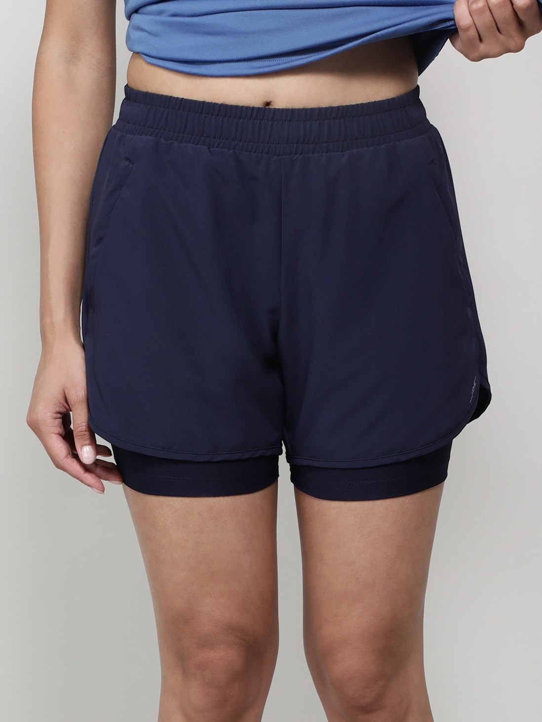Buy Women's Microfiber Elastane Stretch Woven Fabric Regular Fit Shorts ...