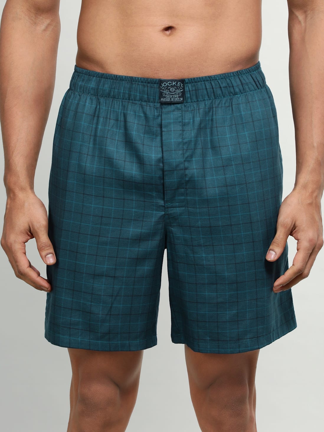 Buy Men's Tencel Lyocell Cotton Checkered Boxer Shorts with Side Pocket -  Poseidon HG18