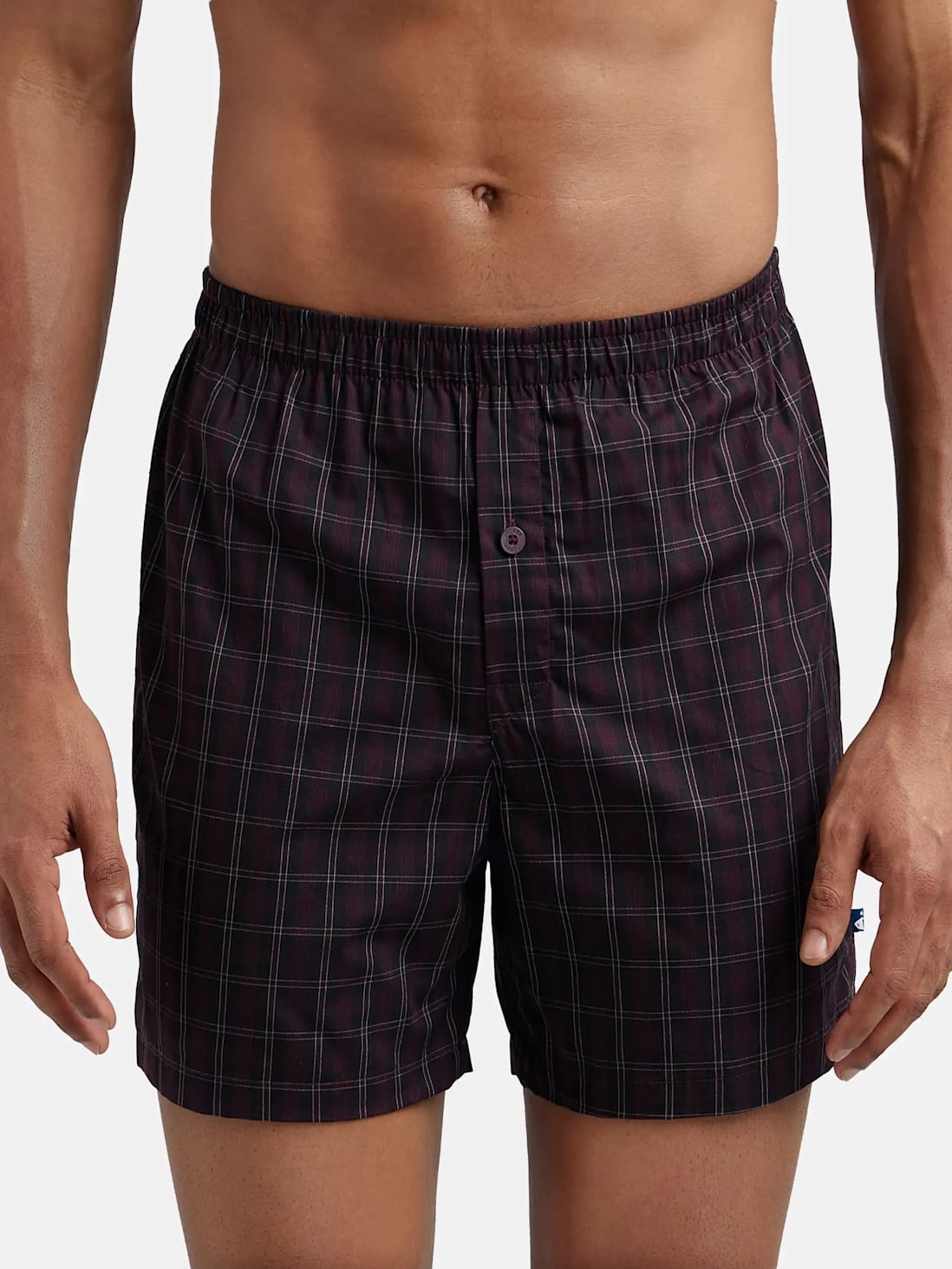 Buy Men's Super Combed Mercerized Cotton Woven Checkered Inner Boxers ...