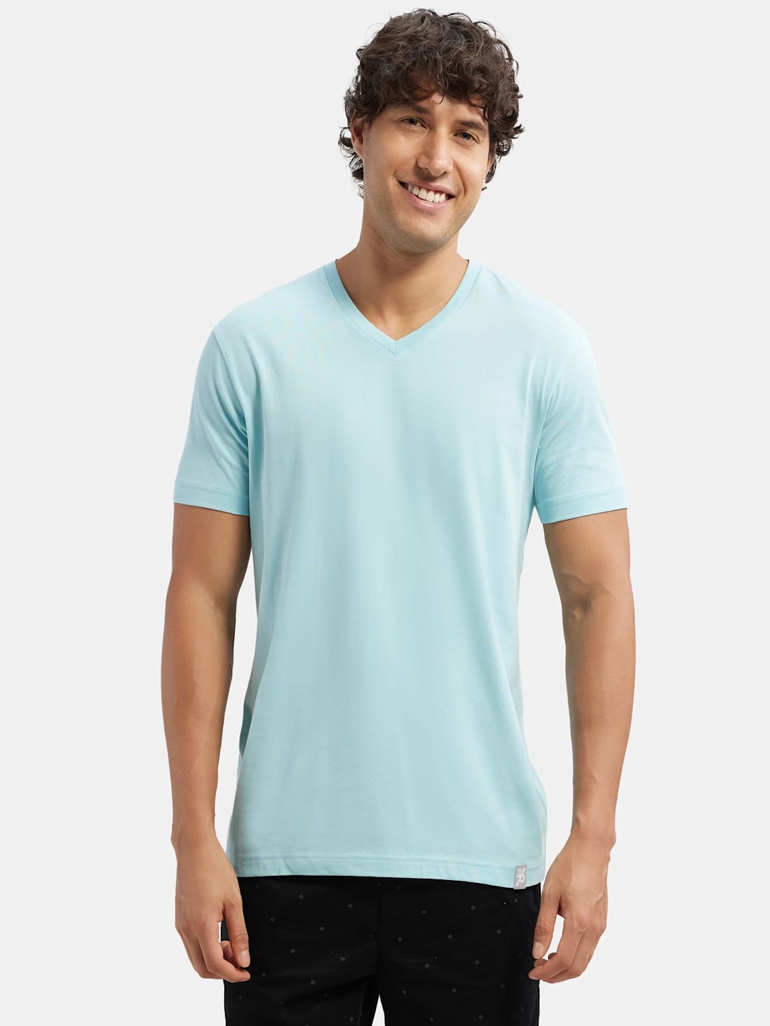 Buy Mens Super Combed Cotton Rich Solid V Neck Half Sleeve T Shirt Sea Angel 2726 Jockey India