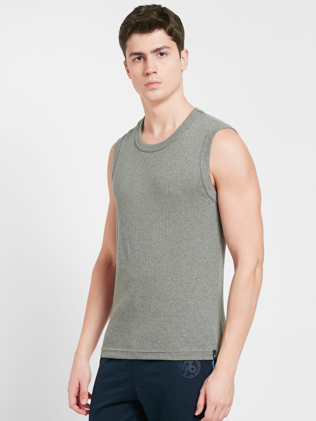 Men's Super Combed Cotton Rib Solid Round Neck Muscle Vest at Rs 300/piece  in Adilabad