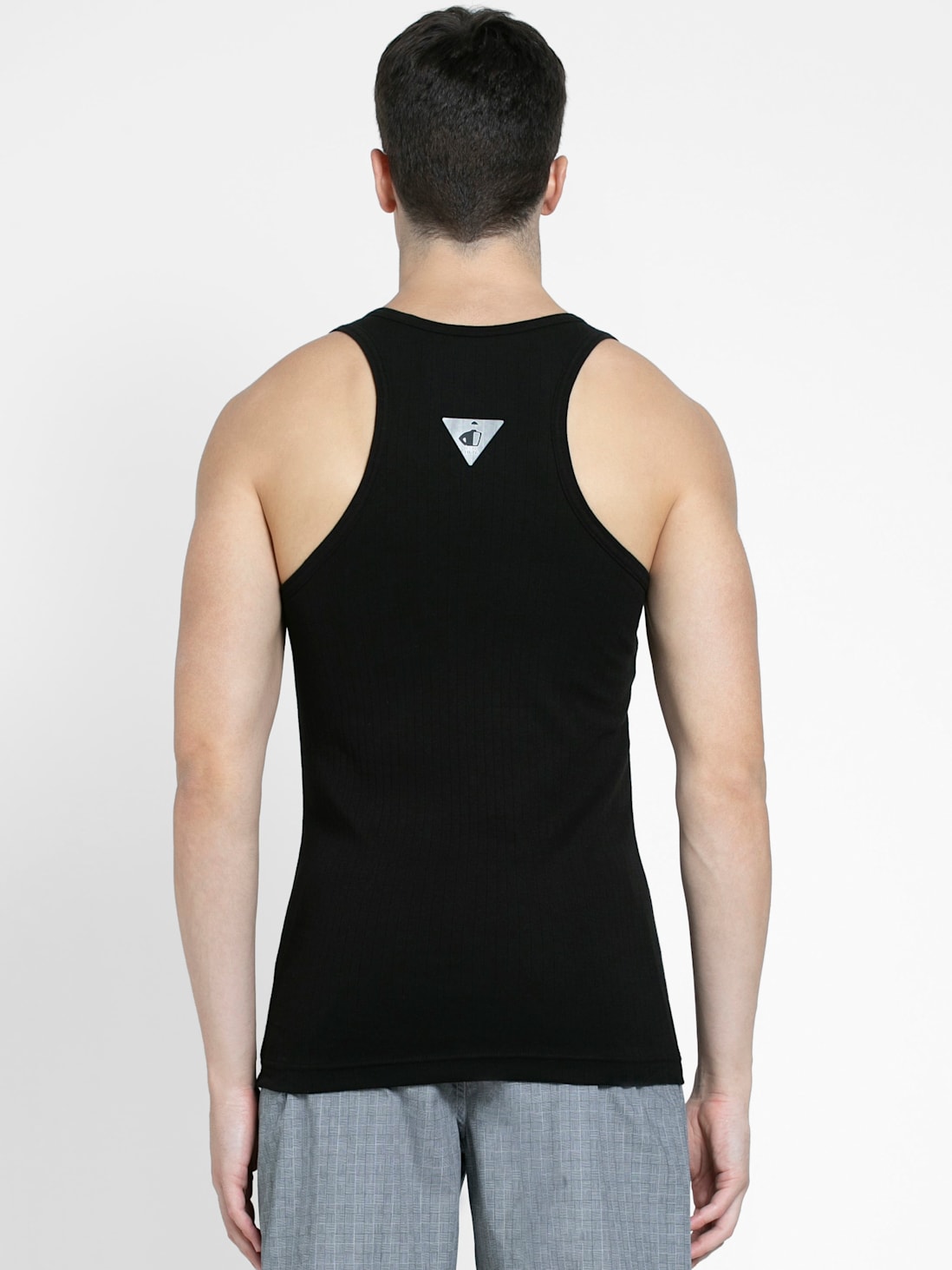 Buy Men's Super Combed Cotton Rib Racer Back Styling Round Neck