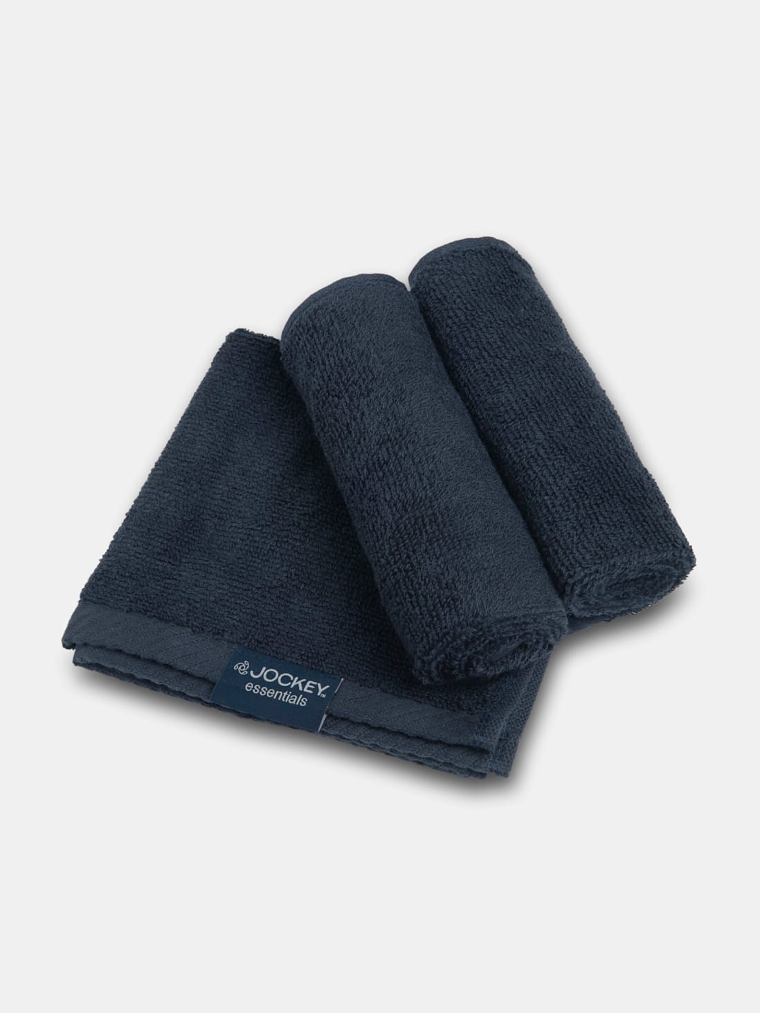 Buy Cotton Terry Ultrasoft and Durable Solid Face Towel - Navy(Pack of ...