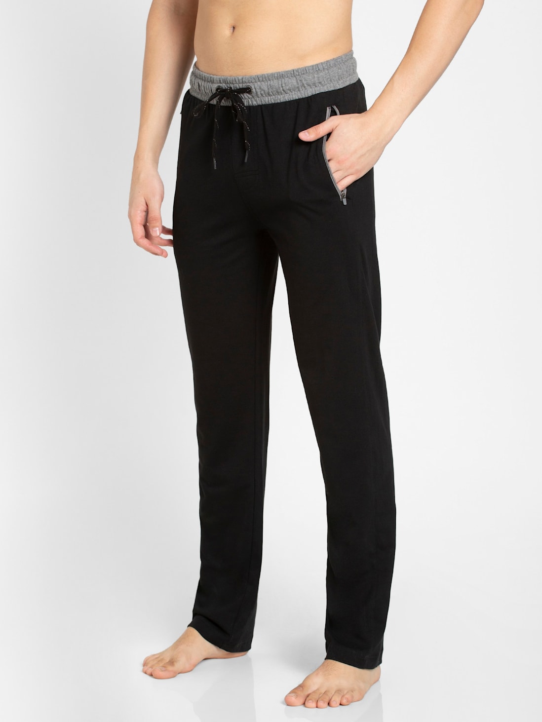 Buy Mens Super Combed Cotton Rich Regular Fit Trackpants with Side Pockets   Grey Melange  Navy 9500  Jockey India