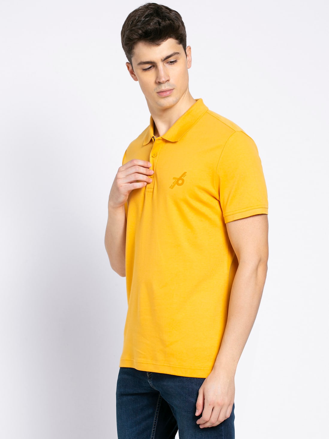 Buy Men's Super Combed Cotton Rich Solid Half Sleeve Polo T-Shirt ...