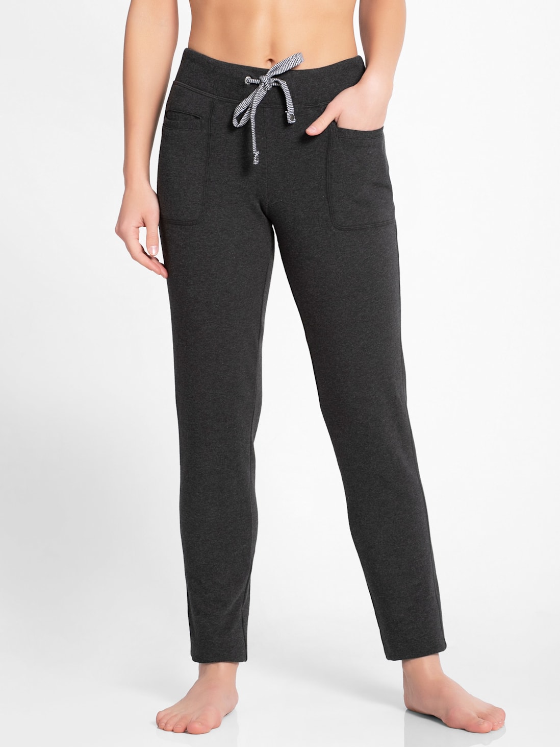 Buy Track Pant for Women with Pocket & Drawstring Closure - Black