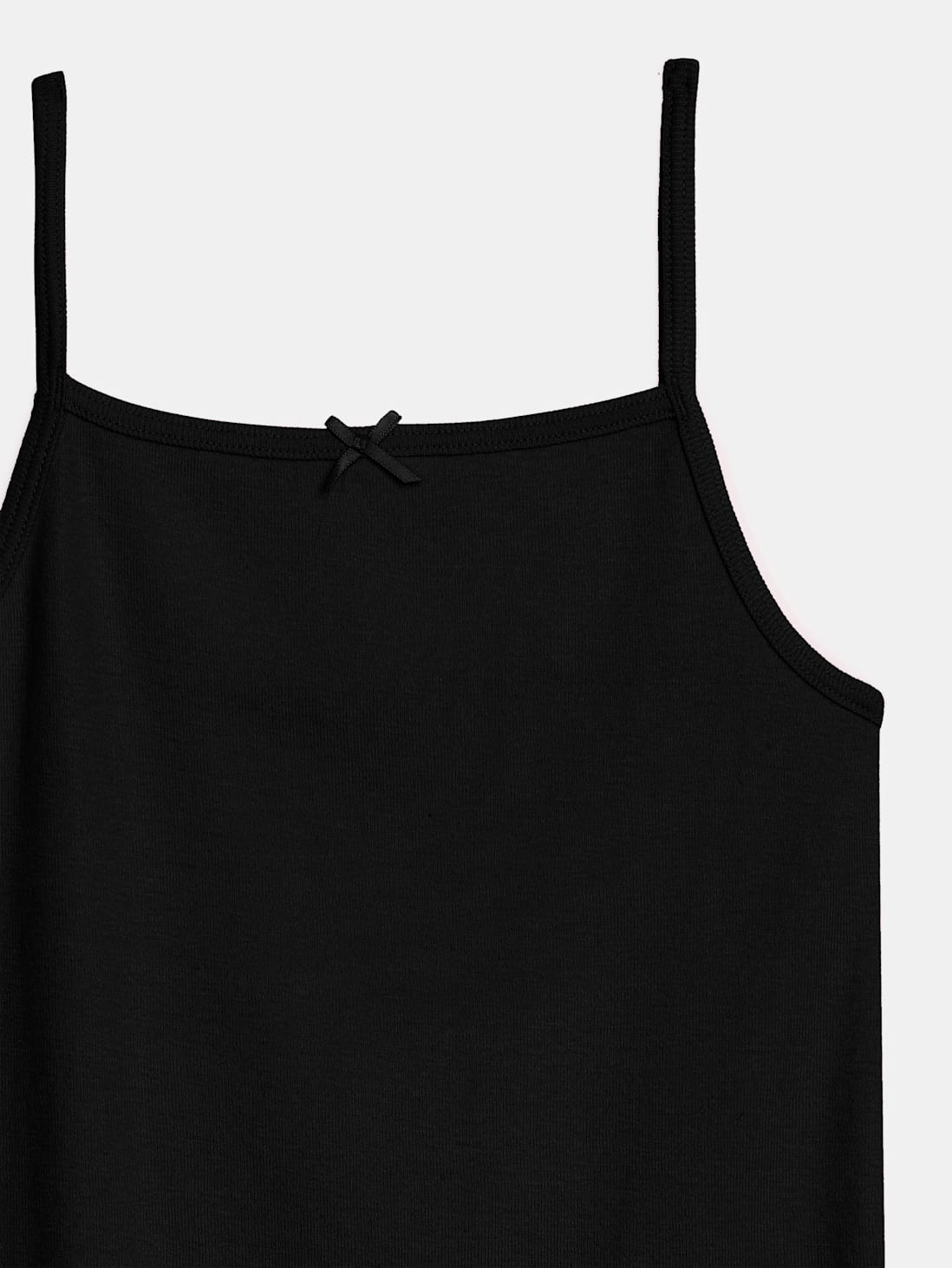 Buy Girl's Super Combed Cotton Rib Fabric Camisole with Regular Straps ...