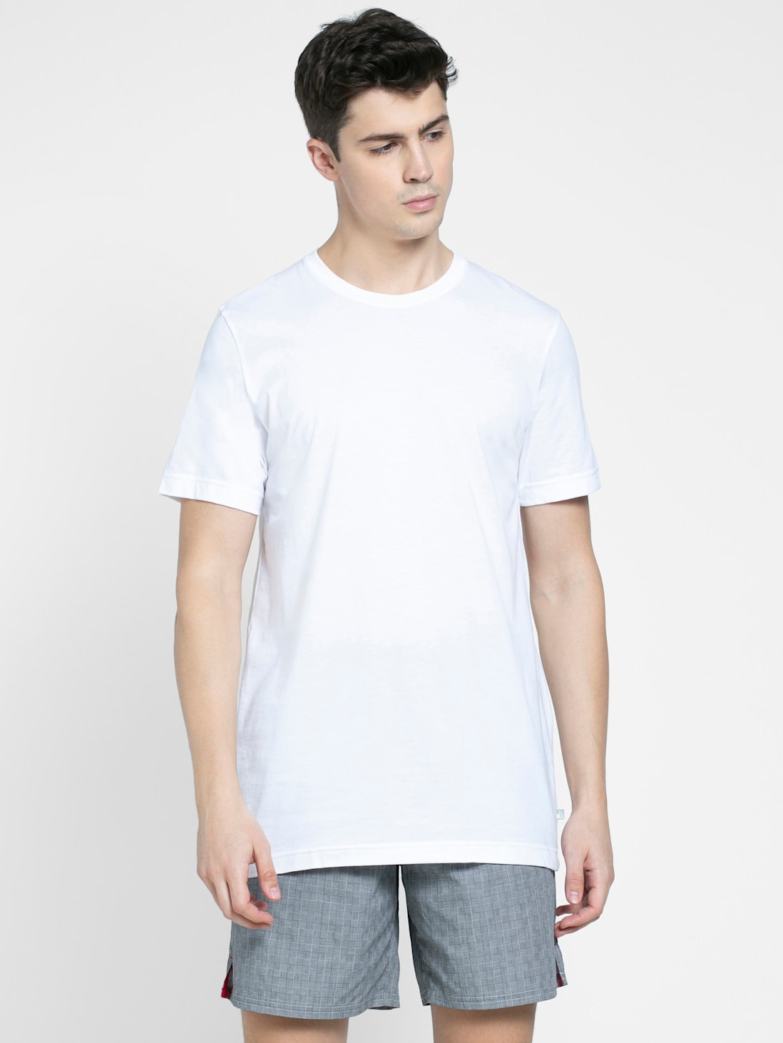 Buy Men's Super Combed Cotton Sleeved Inner T-Shirt with Extended Length  for Easy Tuck - White MC06