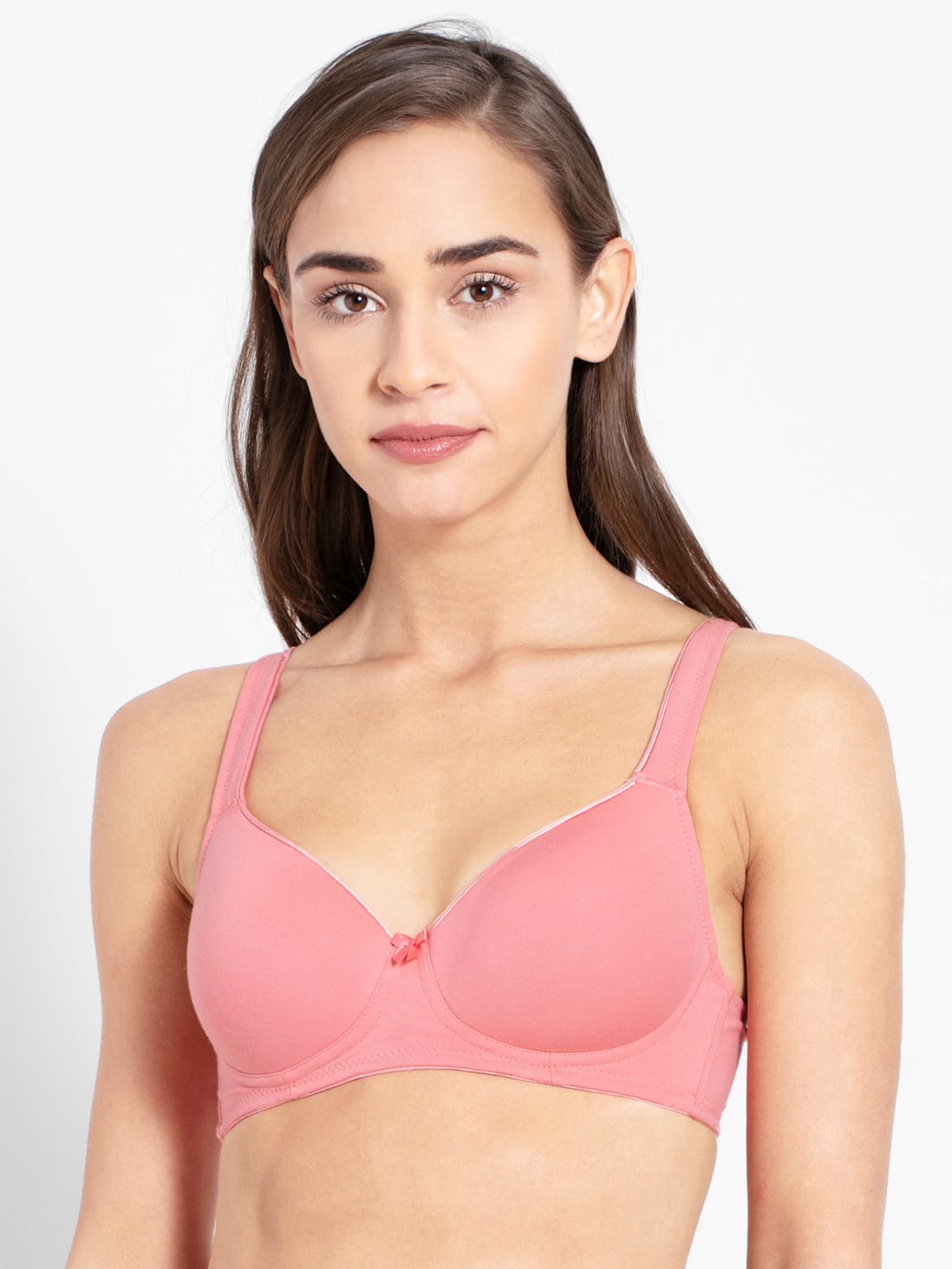 Buy Non-Padded Non-Wired Full Coverage T-shirt Bra in Pink