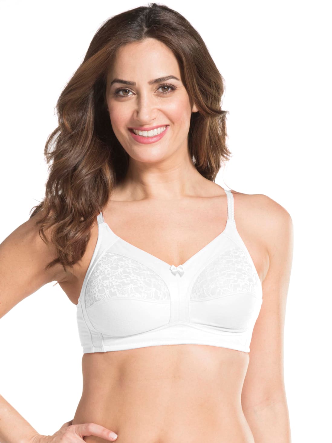 Women's Full Figure Wirefree Lace Plus Size Bra Non Padded