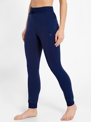 Jockey Women Imperial Blue Melange Yoga Pant AA01