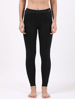 Jockey Women's Cotton Elastane Stretch Side Zipper Pocket Printed Yoga Pant  – Online Shopping site in India