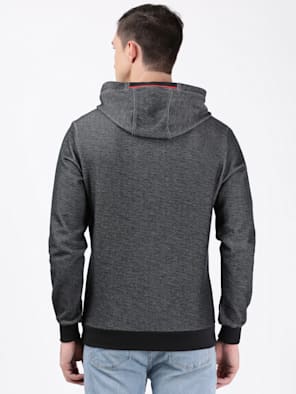 Buy Men's Super Combed Cotton Rich Pique Fabric Ribbed Cuff Hoodie