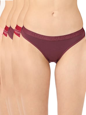 Buy Jockey Ladies 5 Pieces Pack Assorted Colour Solid Panties Medium Online  - Lulu Hypermarket India
