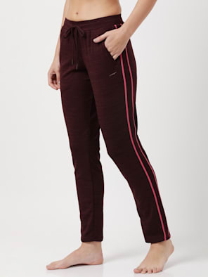 Buy Women Charcoal Grey Slim Fit Solid Track Pant online | Looksgud.in