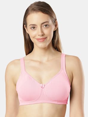 Combed Cotton Seamless Full Coverage English Color Padded Bra