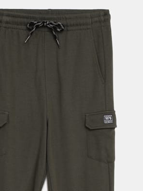 Green military light Plain cargo trousers - Buy Online | Terranova