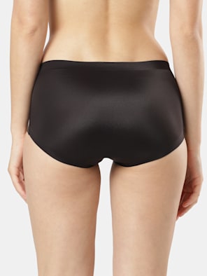 Womens Ladies Plain Underwear High Waist Seamless Stretch Boxer Shorts Hot  Pants