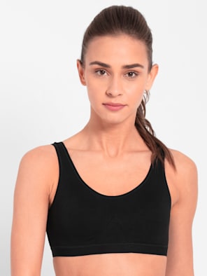 Jockey Active Black Racerback Padded Sports Bra 1378 Price in India, Full  Specifications & Offers