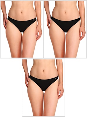 JOCKEY Women Bikini Black Panty - Buy Black JOCKEY Women Bikini Black Panty  Online at Best Prices in India