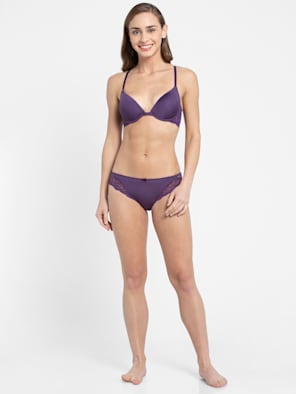 Buy Jockey Purple Printed Sports Bra for Women Online @ Tata CLiQ