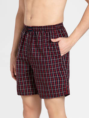 Jockey Men's Cotton Check Boxer Shorts – Online Shopping site in India