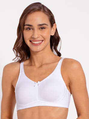 FE41 Wirefree Non-Padded Cotton Elastane Full Coverage Everyday Bra with  Concealed Shaper Panel