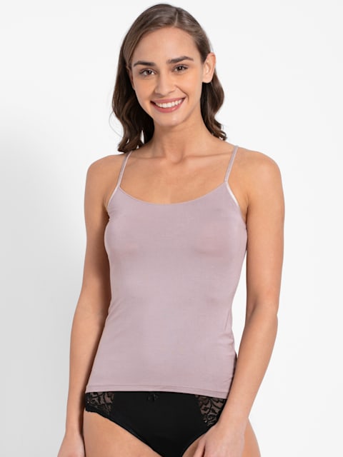 Buy Women's Micro Modal Elastane Stretch Camisole with Adjustable Straps  and StayFresh Treatment - Mocha 1805