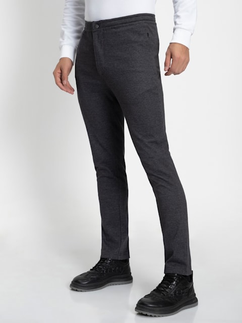 Mens Super Slim Fit Solid Trousers