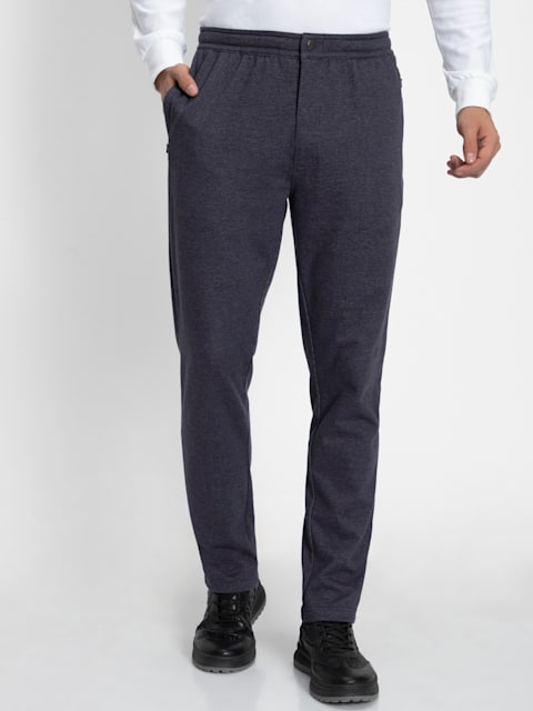 Buy Van Heusen Sport Navy Cotton Slim Fit Trousers for Mens Online  Tata  CLiQ