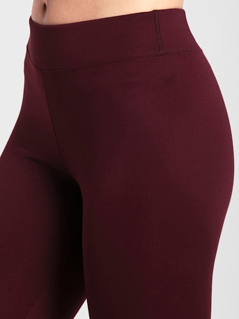 Buy Women's Microfiber Elastane Stretch Performance Leggings with Broad  Waistband and Stay Dry Technology - Wine Tasting MW20
