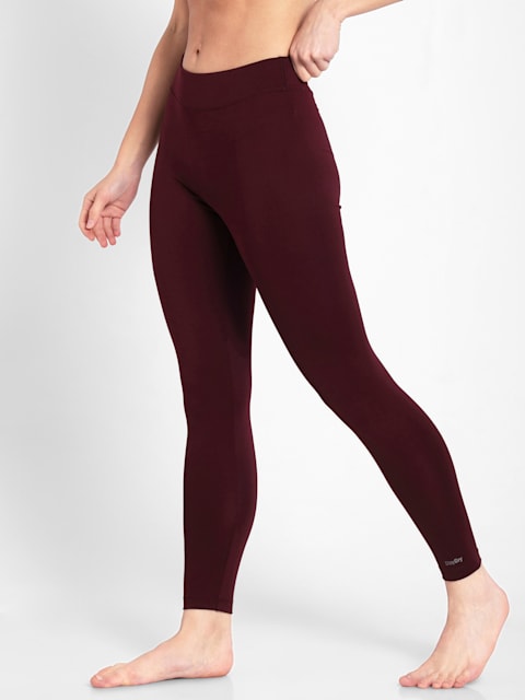 Women's Microfiber Elastane Stretch Performance Leggings with Broad  Waistband and Stay Dry Technology - Poseidon