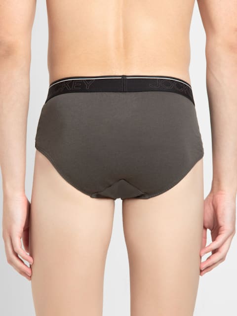 Jockey 8037 Men's Super Combed Cotton Solid Brief with Ultrasoft Waistband