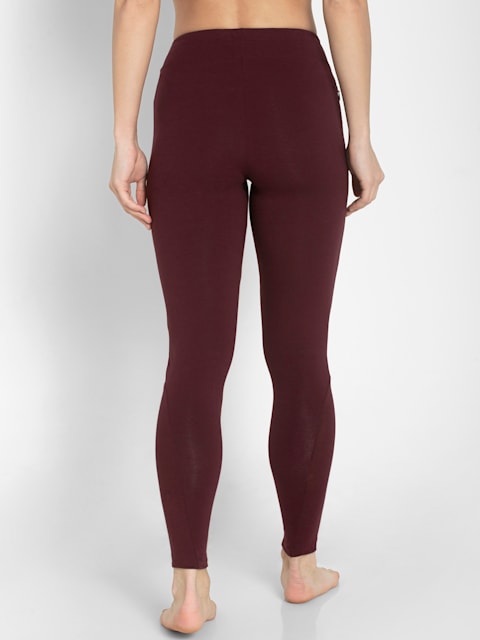 Buy Women's Super Combed Cotton Elastane Stretch Yoga Pants with Side  Zipper Pockets - Wine Tasting AA01