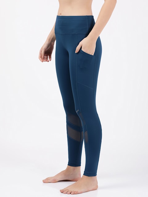 Buy Women's Microfiber Elastane Stretch Performance Leggings with  Breathable Mesh and Stay Dry Technology - Poseidon MW38