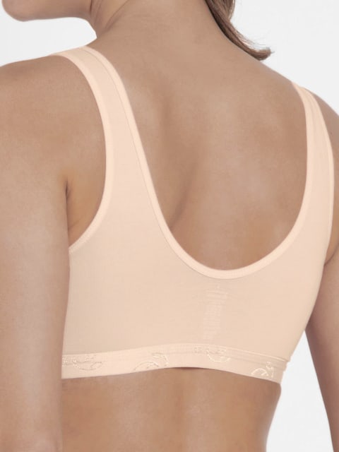 Buy Women's Wirefree Padded Super Combed Cotton Elastane Stretch Full  Coverage Sleep Bra with Removable Pads and Ultrasoft Underband - Candy Pink  ES04
